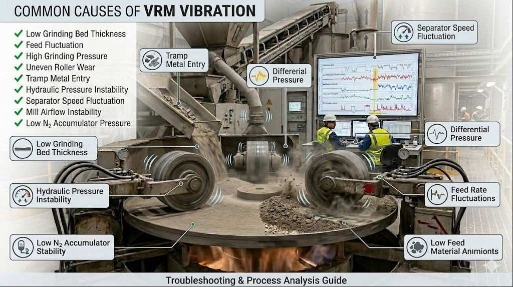Common Causes of Vibration in Vertical Roller Mills (VRM) 1 COMMON CAUSES OF VRM VIBRATION