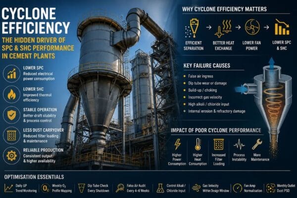 Cyclone Efficiency Effect On Heat And Power Consumption