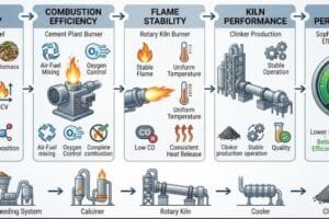 Does Higher TSR Always Reduce SHC in Cement Plant infographic showing relationship between Thermal Substitution Rate, Specific Heat Consumption, AFR quality and kiln efficiency.