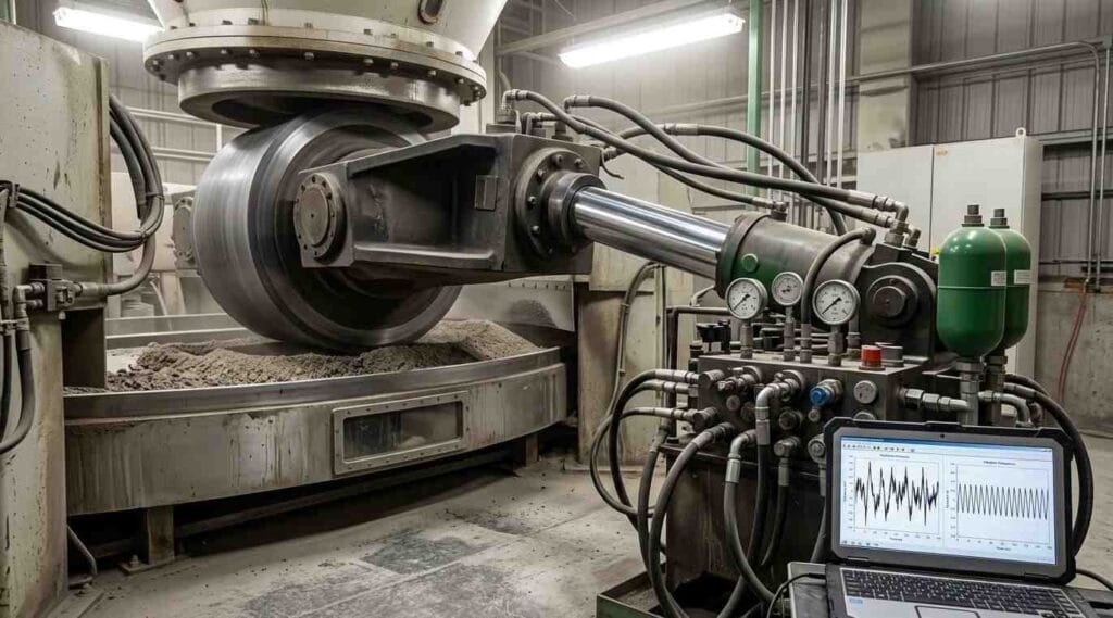 Common Causes of Vibration in Vertical Roller Mills (VRM) 9 Hydraulic Pressure Instability