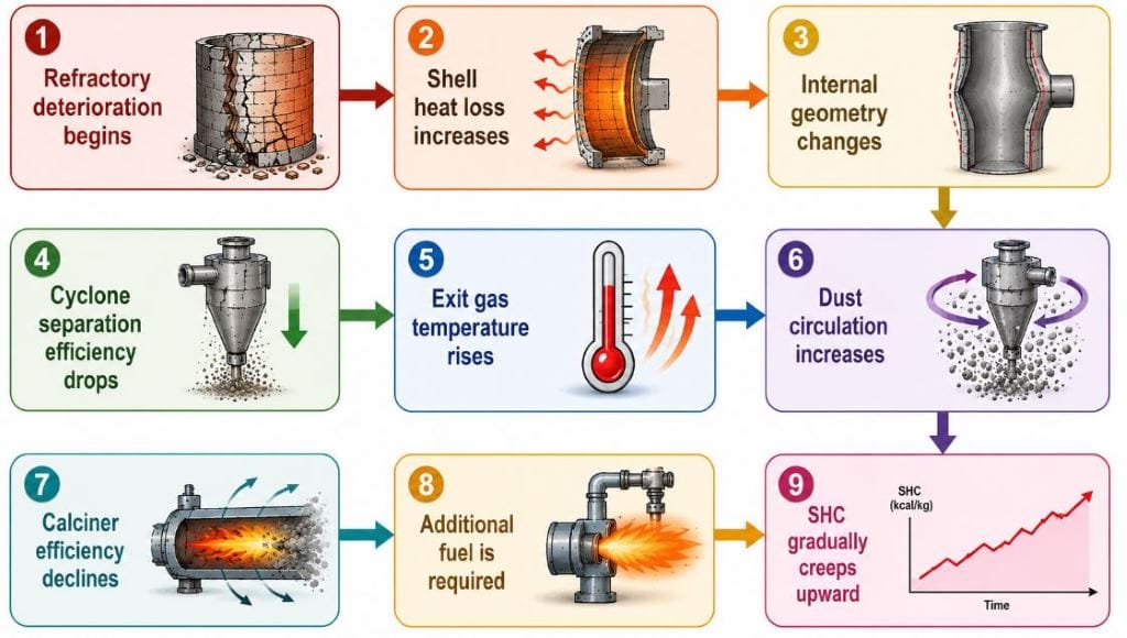 Industrial process degradation flowchart