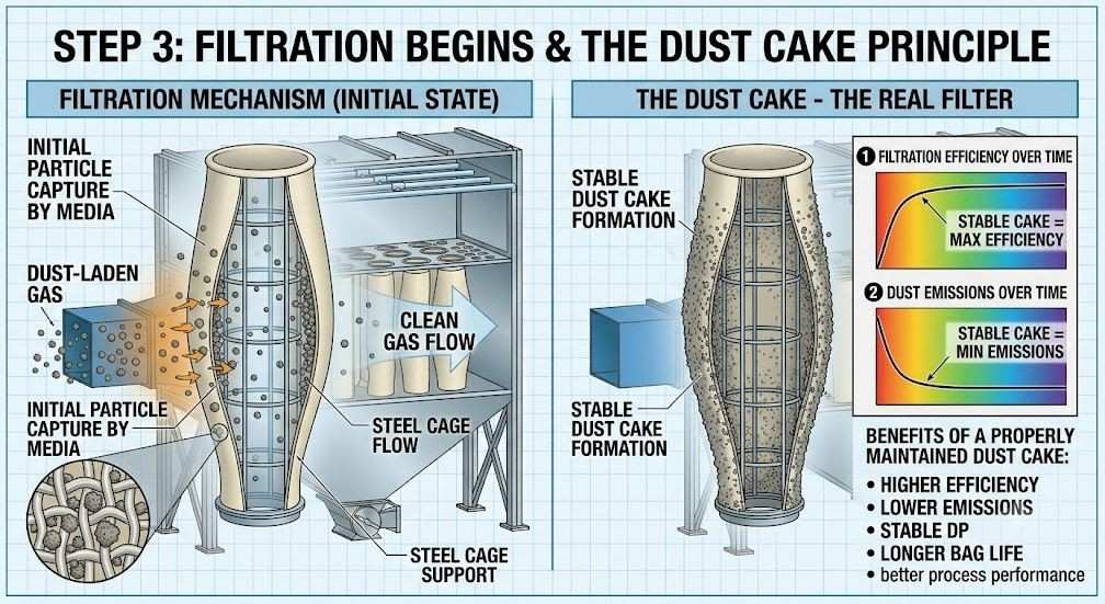 Baghouse Optimization in Cement Plants (Part-1) 6 The Dust Cake -The Real Filter