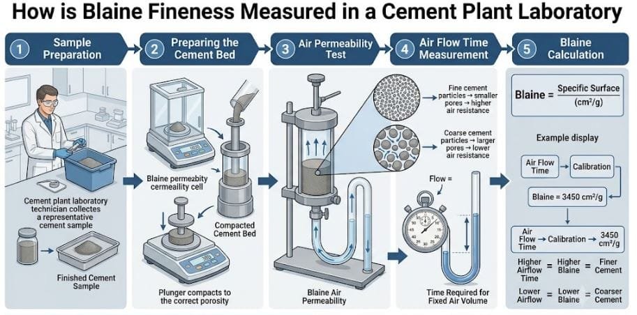 how to calculate blaine in cement plant