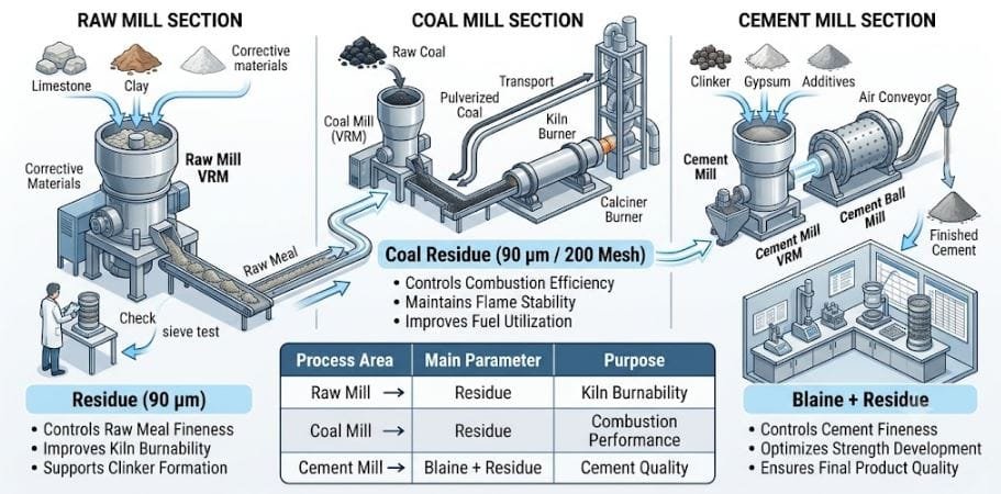 Blaine and Residue in Cement Plants