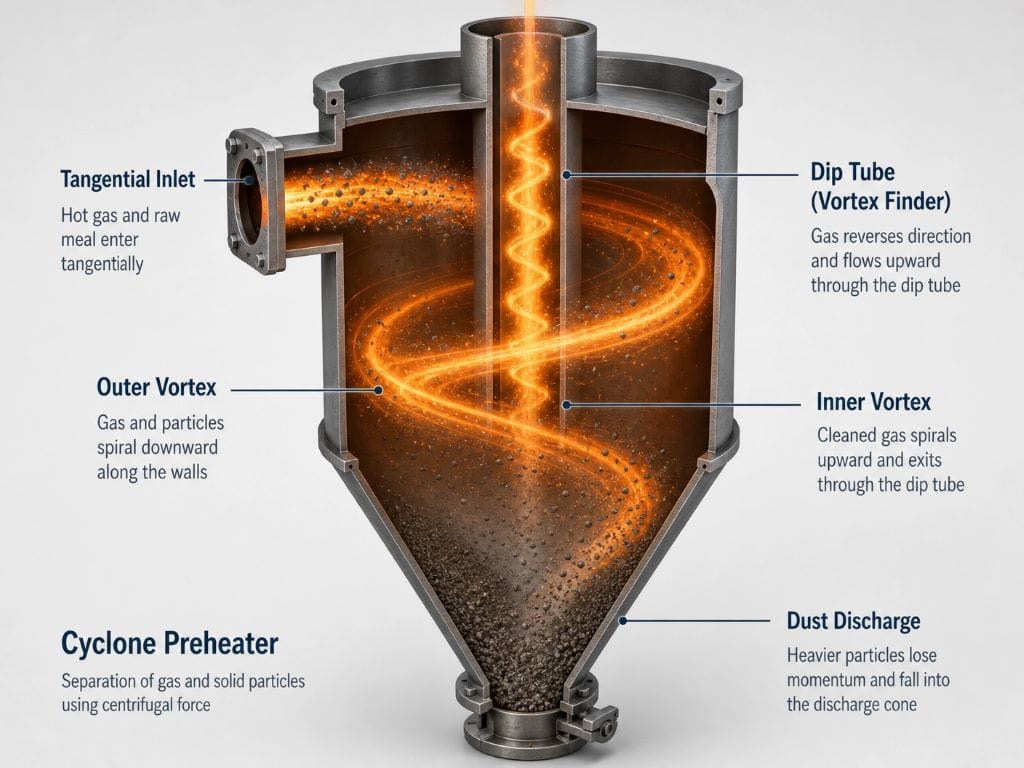 Impact of Cyclone Dip Tube Geometry on Process Efficiency and Operational Stability