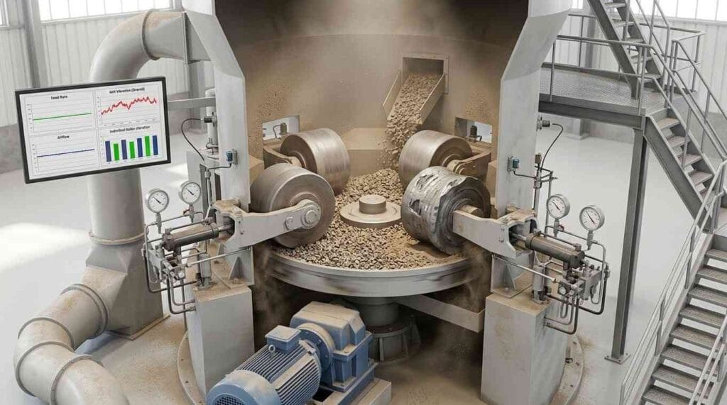 Common Causes of Vibration in Vertical Roller Mills (VRM) 7 Uneven Roller Wear