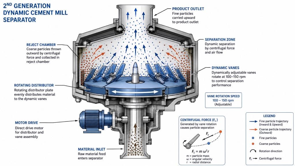 2nd Generation: Dynamic Separator