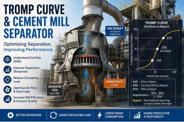 Tromp Curve and Separator Efficiency in Cement Mills