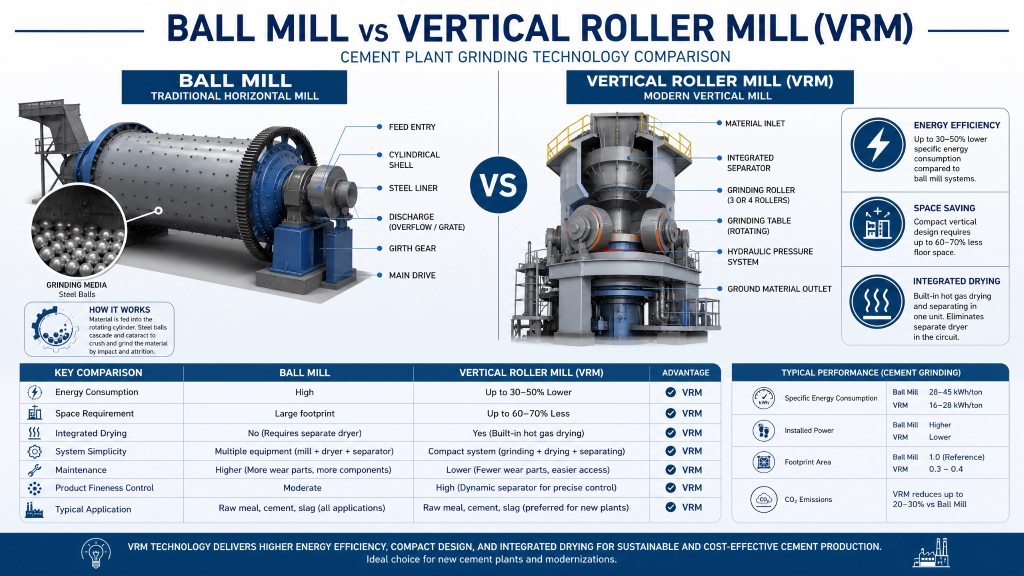 Flowchart illustrating the key phases of a Ball Mill to VRM conversion project.